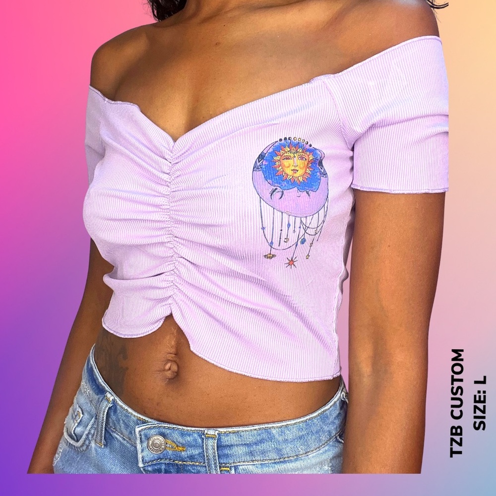 TZB custom sun and moon graphic crop size L